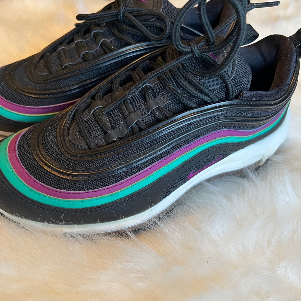 Nike  Air Max 97 Black, Green, Purple Size 7.5